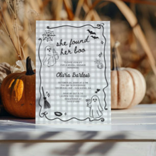 She Found Her Boo Quirky Halloween Bridal Shower Invitation