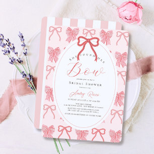 She found her Bow Pink Ribbon Bridal Shower Invitation