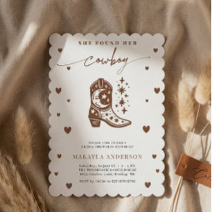 She Found Her Cowboy Western Cowgirl Bridal Shower Invitation