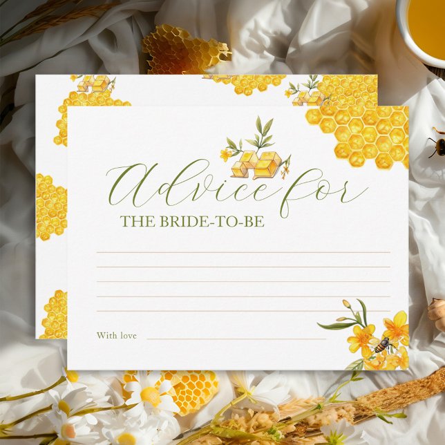 She Found Her Honey Bee Bridal Shower Advice Enclosure Card (Creator Uploaded)