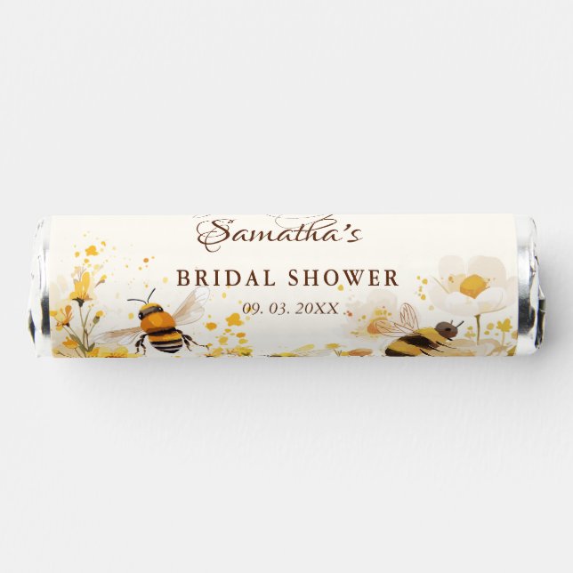 She found her honey Bee bridal shower Breath Savers® Mints (Left)