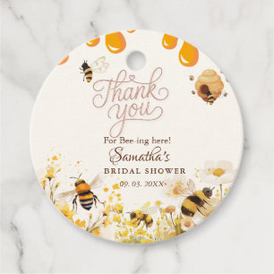 She found her honey Bee bridal shower Favor Tags