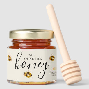 She Found Her Honey Bee Bridal Shower Honey Jar Favors
