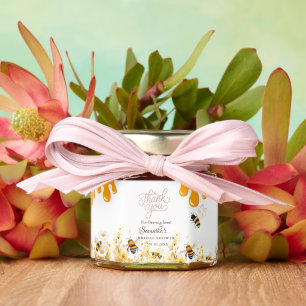 She found her honey Bee bridal shower Jar Favors