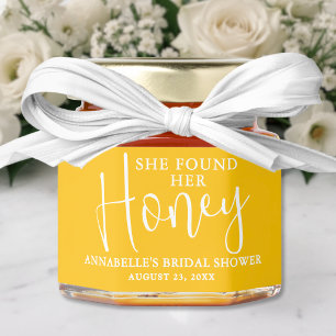 She Found Her Honey Bee Bridal Shower Jar Favors
