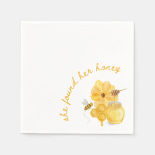 She Found Her Honey Bee Bridal Shower Napkins