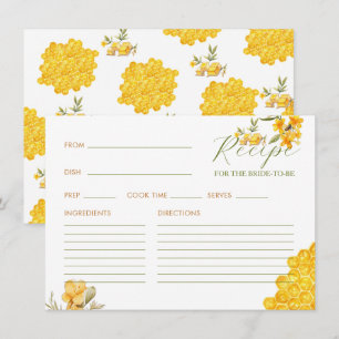 She Found Her Honey Bee Bridal Shower Recipe Enclosure Card