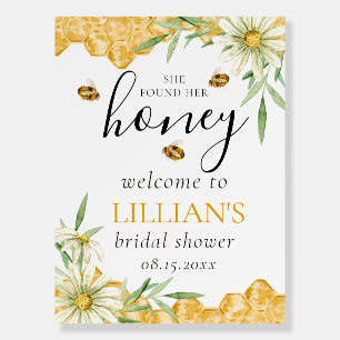She Found Her Honey Bee Bridal Shower Welcome Sign