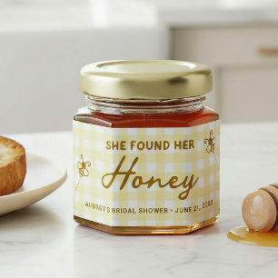 She Found Her Honey Bee Theme Bridal Shower Jar Favors