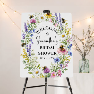She Found her Honey Bee Wildflower Bridal Shower Foam Board