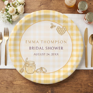 She Found Her Honey Beehive Jar Bridal Shower Paper Plates