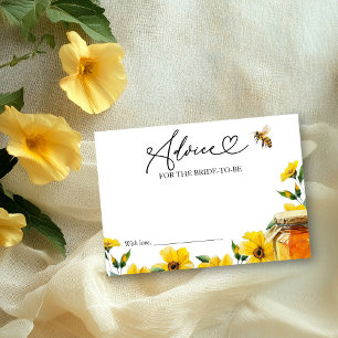 She Found Her Honey Bridal Shower Advice Card