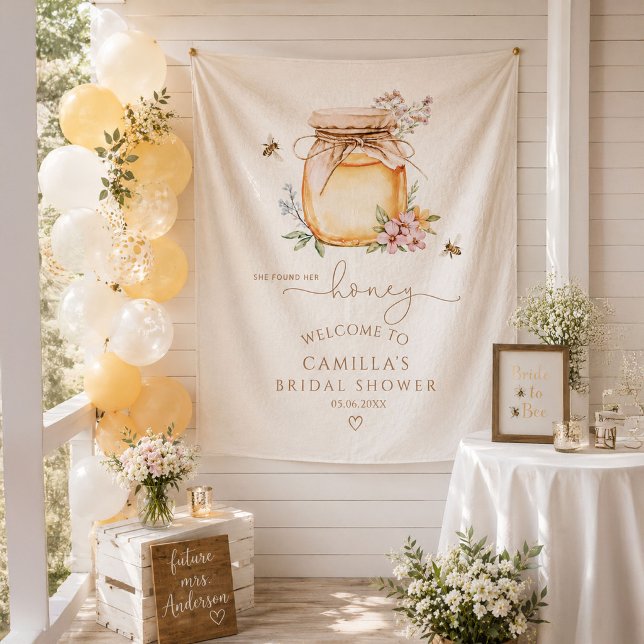 She Found Her Honey Bridal Shower Backdrop (Creator Uploaded)