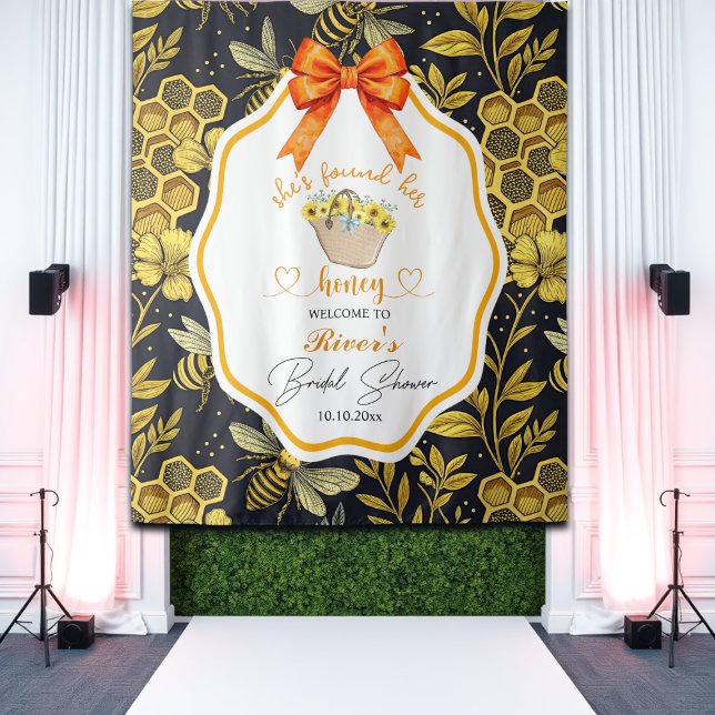 She Found Her Honey Bridal Shower Backdrop (Creator Uploaded)