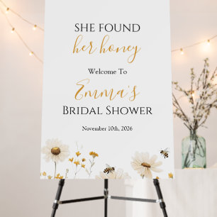 She Found Her Honey Bridal Shower Foam Board