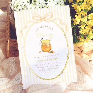 She Found Her Honey Bridal Shower Foil Invitation
