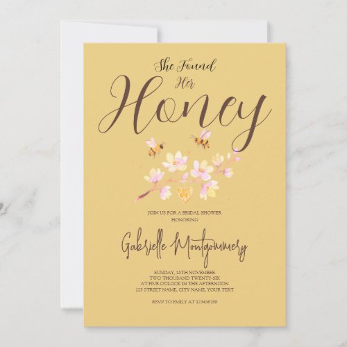 She Found Her Honey Bridal Shower Invitation