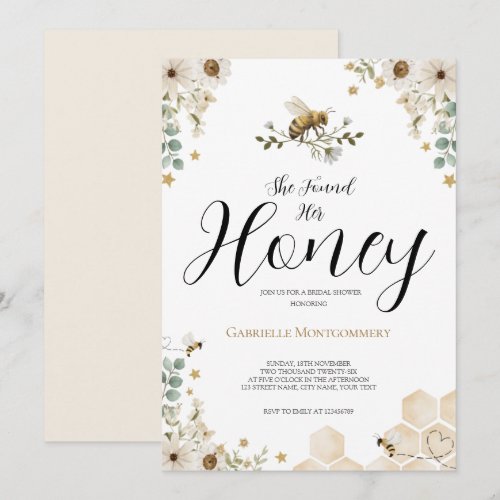 She Found Her Honey Bridal Shower  Invitation