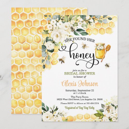 She Found Her Honey Bridal Shower Invitation