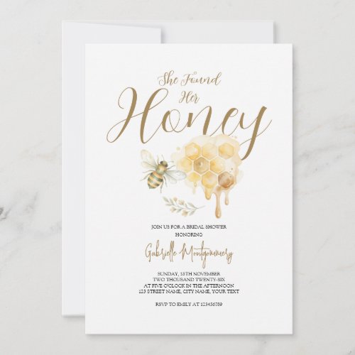 She Found Her Honey Bridal Shower  Invitation