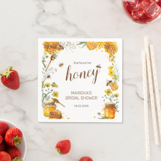 She Found her Honey Bridal Shower Napkins