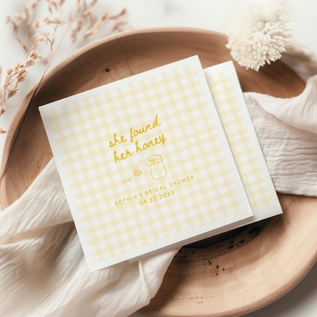 She Found Her Honey Bridal Shower Napkins (Creator Uploaded)