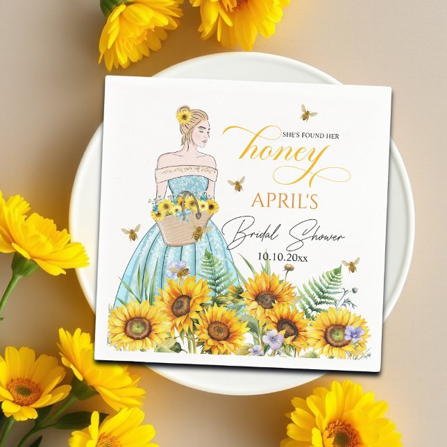 She Found Her Honey Bridal Shower   Napkins (Creator Uploaded)