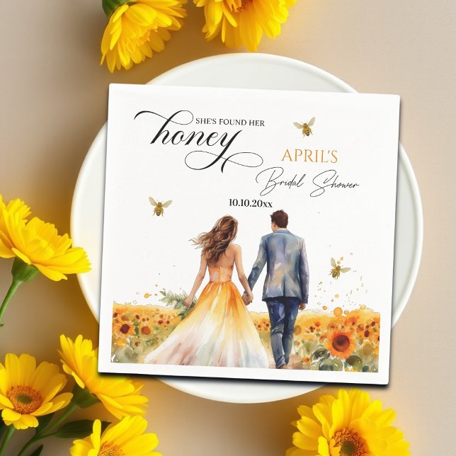 She Found Her Honey Bridal Shower   Napkins (Creator Uploaded)