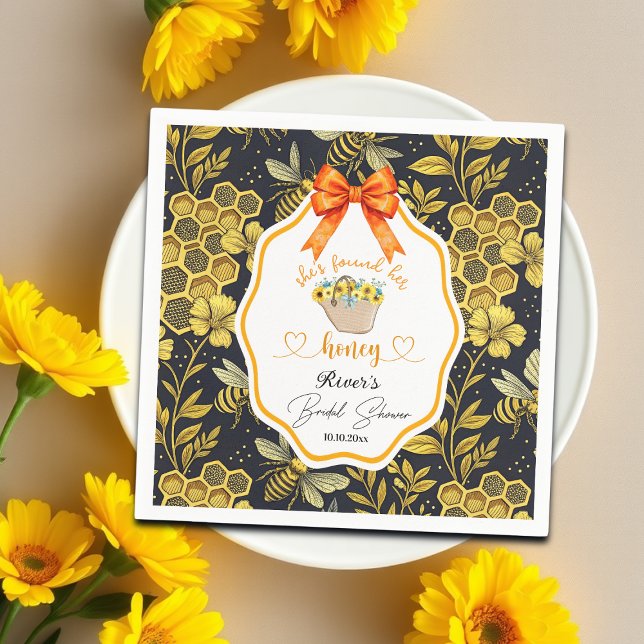 She Found Her Honey Bridal Shower   Napkins (Creator Uploaded)