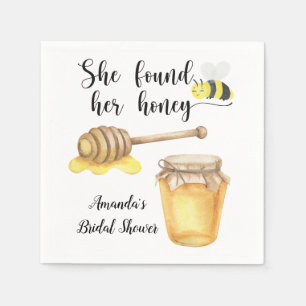 She found her honey Bridal shower Napkins