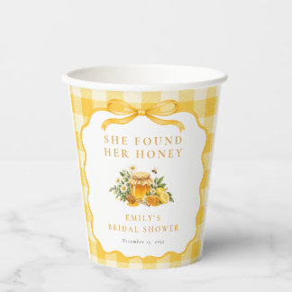She Found Her Honey Bridal Shower Paper Cups