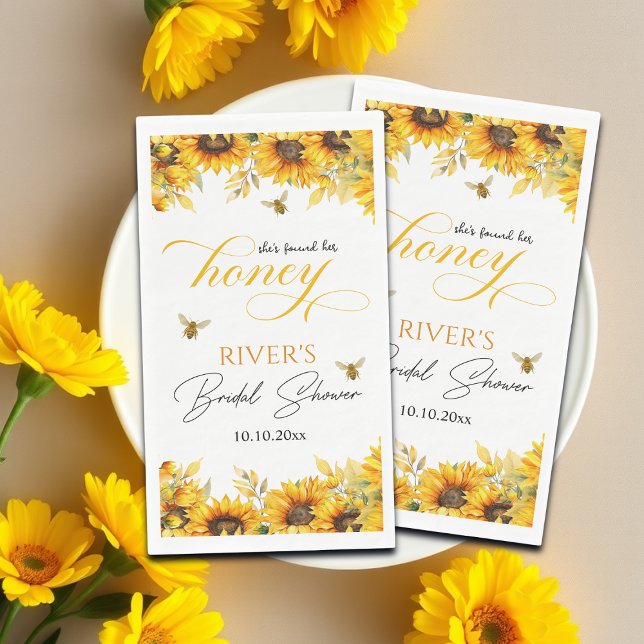 She Found Her Honey Bridal Shower   Paper Guest Towels (Creator Uploaded)