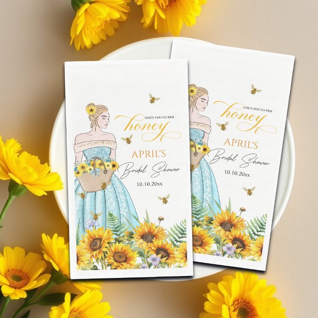 She Found Her Honey Bridal Shower   Paper Guest Towels (Creator Uploaded)