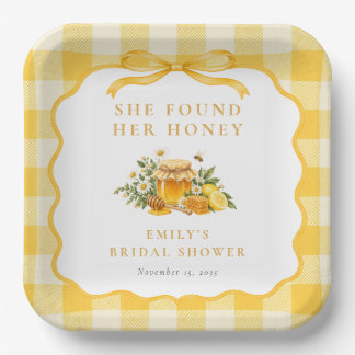 She Found Her Honey Bridal Shower Paper Plates