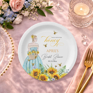 She Found Her Honey Bridal Shower   Paper Plates