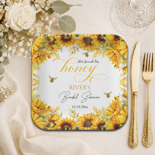 She Found Her Honey Bridal Shower   Paper Plates