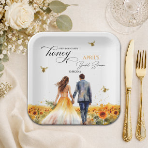 She Found Her Honey Bridal Shower   Paper Plates