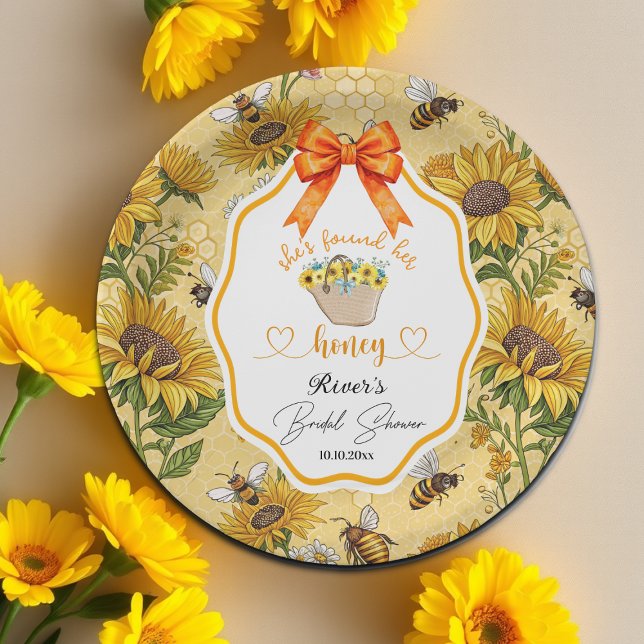 She Found Her Honey Bridal Shower   Paper Plates (Creator Uploaded)