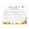 She Found Her Honey Bridal Shower Recipe Card