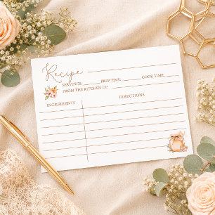 She Found Her Honey Bridal Shower Recipe Card
