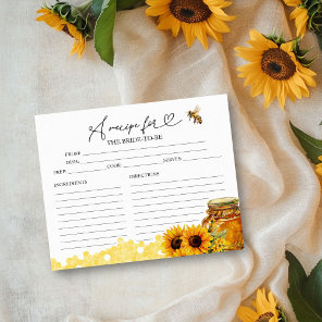 She Found Her Honey Bridal Shower Recipe Card