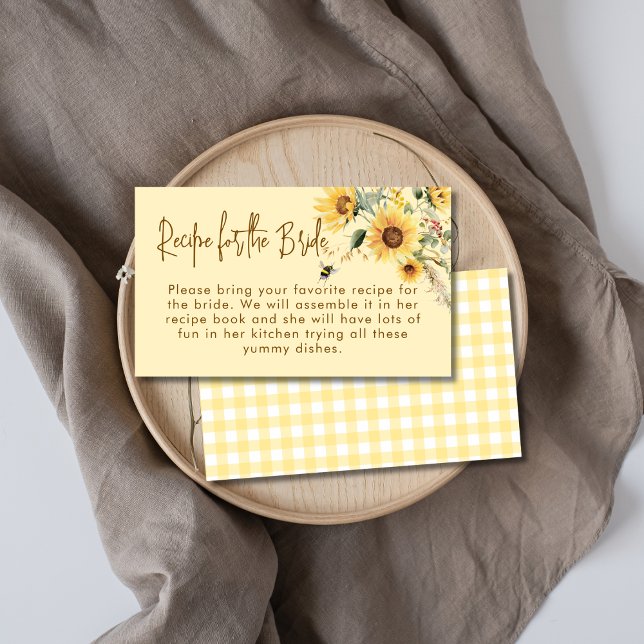 She Found Her Honey Bridal Shower Recipe Request  Enclosure Card (Creator Uploaded)