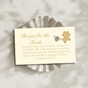 She Found Her Honey Bridal Shower Recipe Request  Enclosure Card