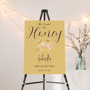 She Found Her Honey Bridal Shower Welcome Foam Board