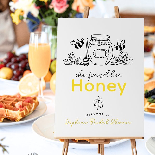 She found her Honey Bridal Shower Welcome Foam Board (Creator Uploaded)
