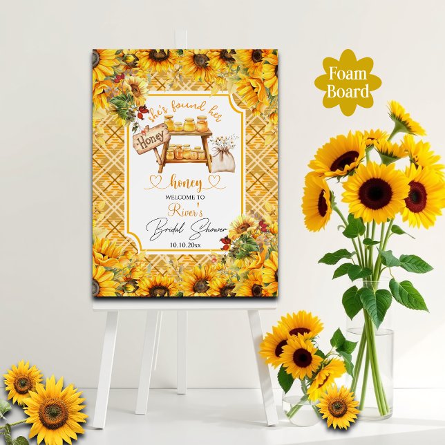 She Found Her Honey Bridal Shower Welcome Foam Board (Creator Uploaded)
