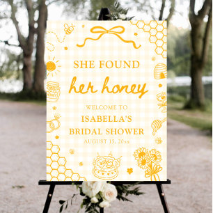 She Found Her Honey Bridal Shower Welcome Sign