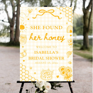 She Found Her Honey Bridal Shower Welcome Sign