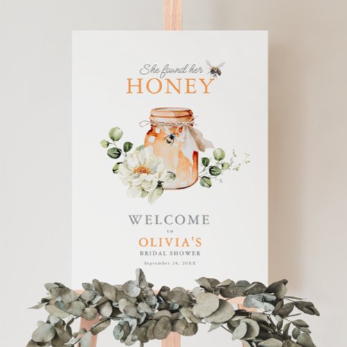 She Found Her Honey Bridal Shower Welcome Sign
