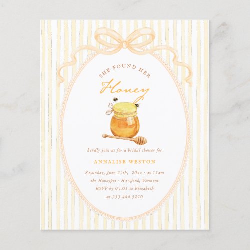 She Found Her Honey Budget Bridal Shower